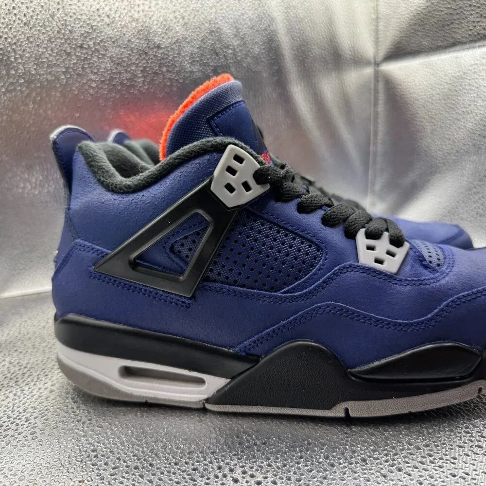 Size 7Y Nike Air Jordan 4 Retro Winter Loyal Blue Black Kids Sneaker‎ CQ9745 401